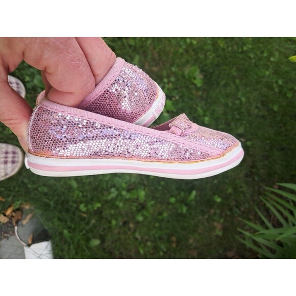 Converse One Star Pink Size 6 Toddler Mary Jane Sequin NWOT - Picture 1 of 9